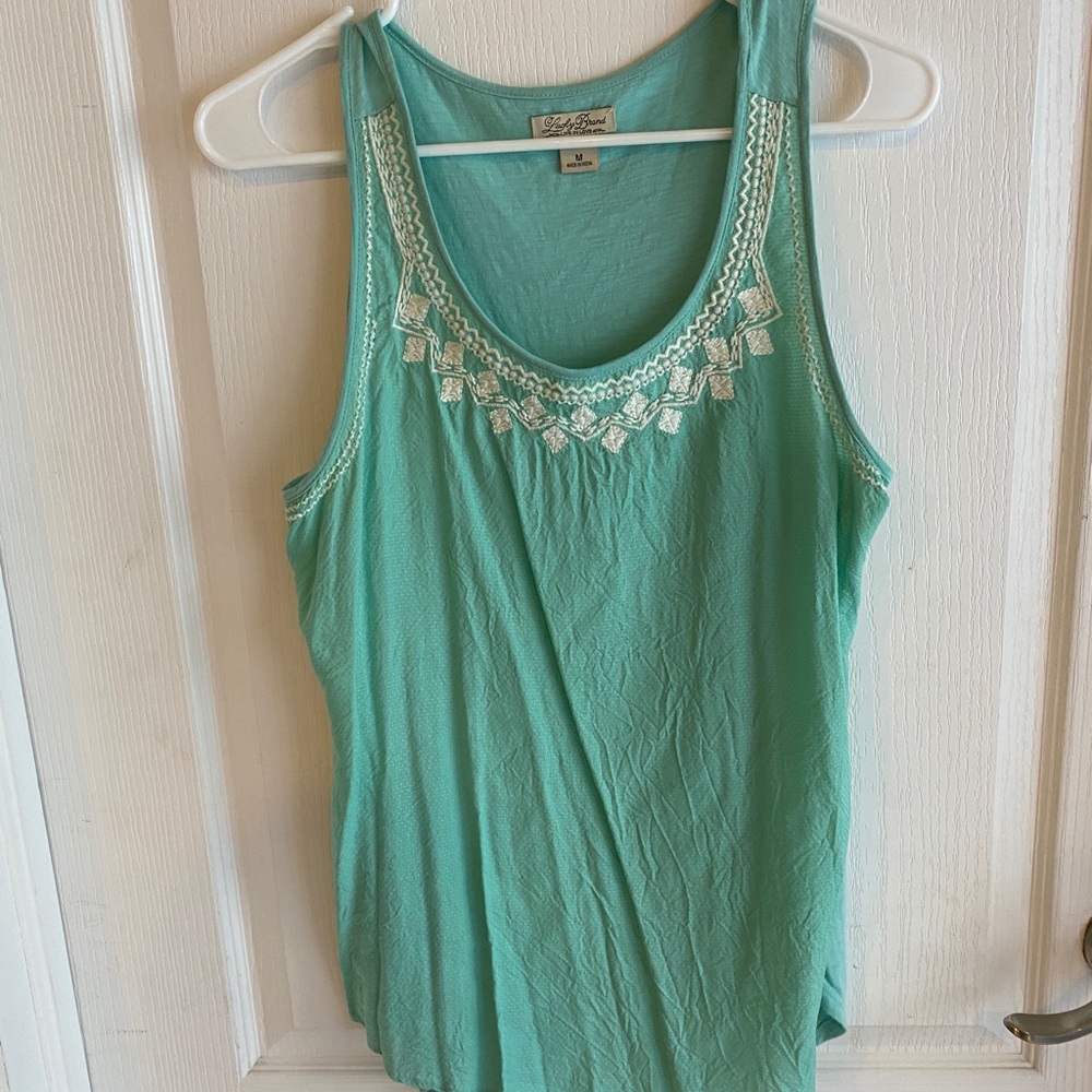 Lucky Brand Embroidered Tank